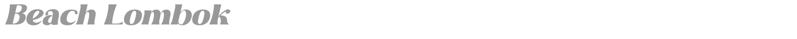 Beach Lombok font preview